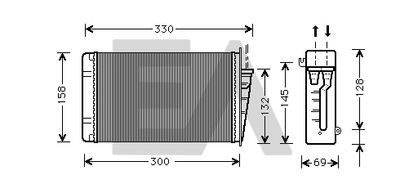 45C03001 EACLIMA Теплообменник, отопление салона
