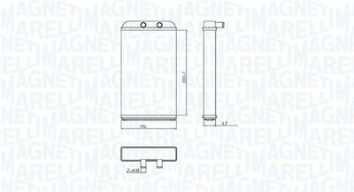 350218402000 MAGNETI MARELLI Теплообменник, отопление салона