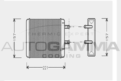 104765 AUTOGAMMA Теплообменник, отопление салона