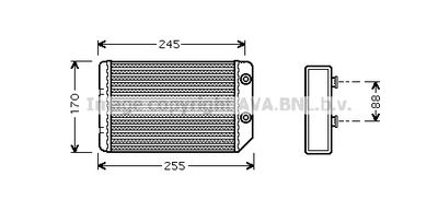 OL6314 AVA QUALITY COOLING Теплообменник, отопление салона