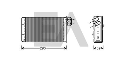 45C55020 EACLIMA Теплообменник, отопление салона