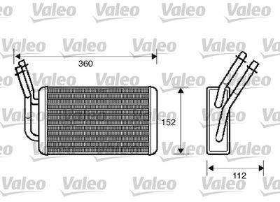 812332 VALEO Теплообменник, отопление салона