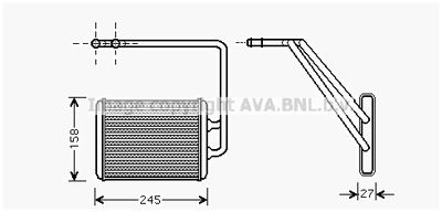 HY6141 AVA QUALITY COOLING Теплообменник, отопление салона