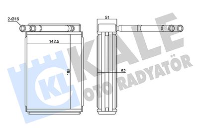 370575 KALE OTO RADYATÖR Теплообменник, отопление салона