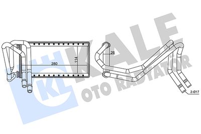 346830 KALE OTO RADYATÖR Теплообменник, отопление салона