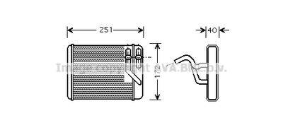 HY6140 AVA QUALITY COOLING Теплообменник, отопление салона