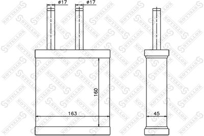 1035189SX STELLOX Теплообменник, отопление салона