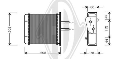 DCM1071 DIEDERICHS Теплообменник, отопление салона