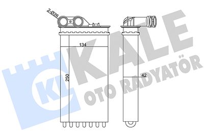 346280 KALE OTO RADYATÖR Теплообменник, отопление салона