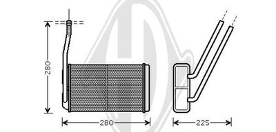 DCM1015 DIEDERICHS Теплообменник, отопление салона