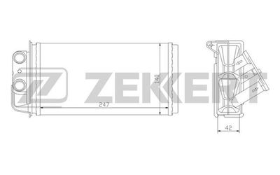 MK5036 ZEKKERT Теплообменник, отопление салона