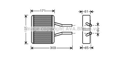 MZ6193 AVA QUALITY COOLING Теплообменник, отопление салона