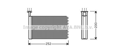 FD6164 AVA QUALITY COOLING Теплообменник, отопление салона