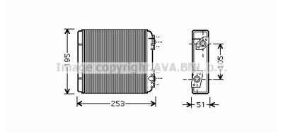 LA6020 AVA QUALITY COOLING Теплообменник, отопление салона