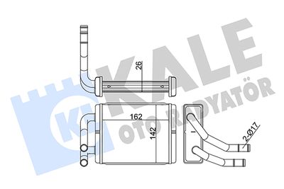 355180 KALE OTO RADYATÖR Теплообменник, отопление салона