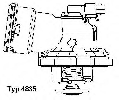 Термостат, охлаждающая жидкость Wahler                4835.87D