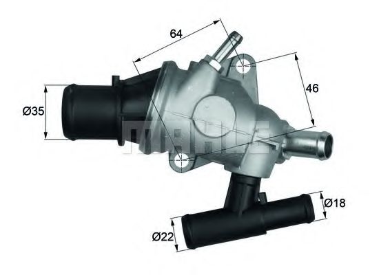 Термостат корпусный Mahle                TH 29 88