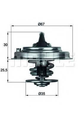 Вставка термостата Mahle                TX 34 82D