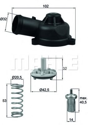 Термостат интегрированный Mahle                TI 244 83D