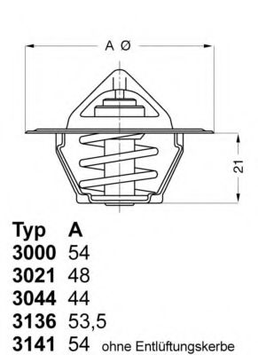 Термостат Wahler                3021.88D50