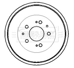 BBR7039 BORG & BECK Тормозной барабан