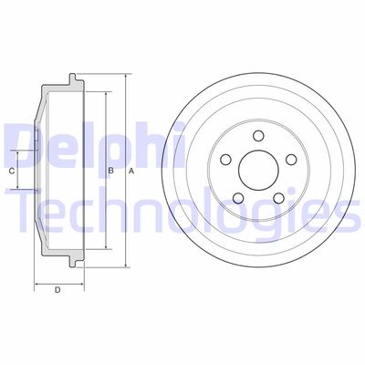 BF640 DELPHI Тормозной барабан