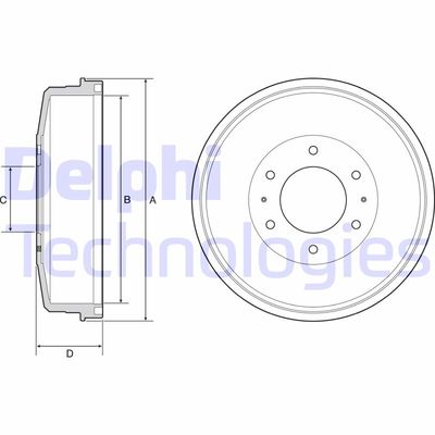 BF559 DELPHI Тормозной барабан