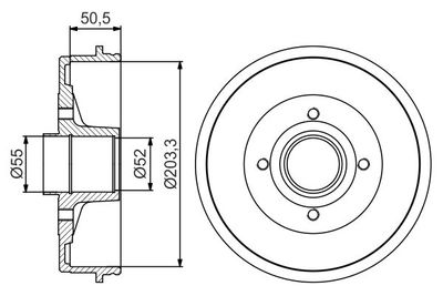 0986477254 BOSCH Тормозной барабан