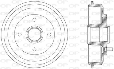 BAD905230 OPEN PARTS Тормозной барабан