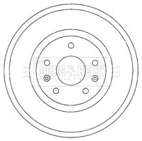 BBR7211 BORG & BECK Тормозной барабан