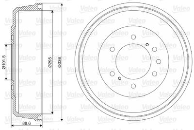 237108 VALEO Тормозной барабан