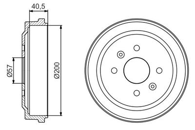 0986477225 BOSCH Тормозной барабан