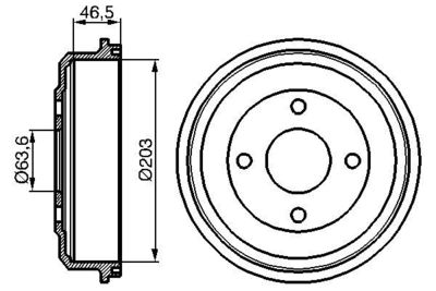 0986477054 BOSCH Тормозной барабан