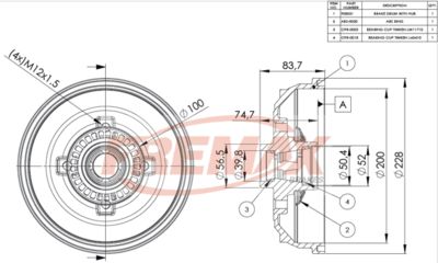 BD8051KT FREMAX Тормозной барабан