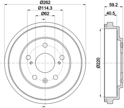 MBD430 MINTEX Тормозной барабан