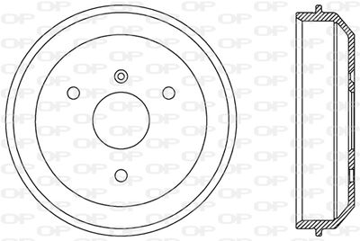 BAD905510 OPEN PARTS Тормозной барабан