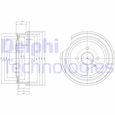 BF367 DELPHI Тормозной барабан