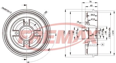 BD9322 FREMAX Тормозной барабан