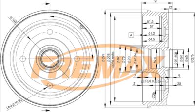 BD5305 FREMAX Тормозной барабан