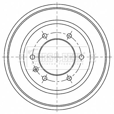BBR7272 BORG & BECK Тормозной барабан
