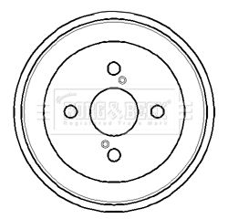BBR7108 BORG & BECK Тормозной барабан
