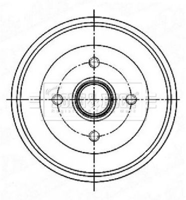 BBR7255 BORG & BECK Тормозной барабан