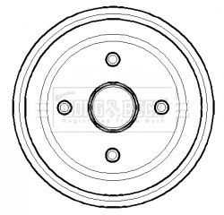 BBR7123 BORG & BECK Тормозной барабан