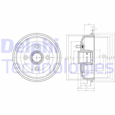 BF468 DELPHI Тормозной барабан