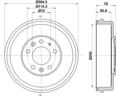 MBD358 MINTEX Тормозной барабан