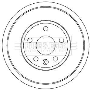 BBR7258 BORG & BECK Тормозной барабан