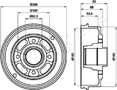 TA0707 JAPANPARTS Тормозной барабан