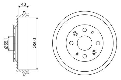 0986477191 BOSCH Тормозной барабан