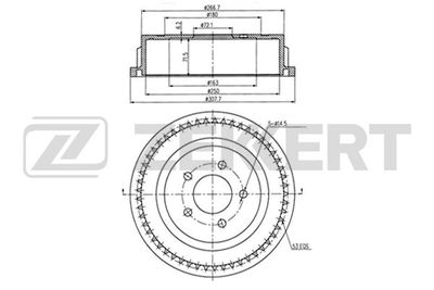 BS5484 ZEKKERT Тормозной барабан