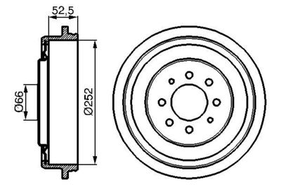 0986477067 BOSCH Тормозной барабан